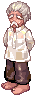 疲れているお爺さん